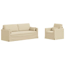 Sofa Sæt 2 pcs Creme 198 x 78 x 80 cm Stof