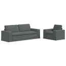 Sofa Sæt 2 pcs Mørkegrå 222 x 80 x 82 cm Stof