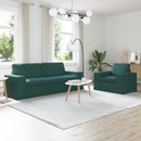 Sofa Sæt 2 pcs Mørkegrøn 222 x 80 x 82 cm Stof
