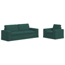 Sofa Sæt 2 pcs Mørkegrøn 222 x 80 x 82 cm Stof