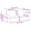 Sofa Sæt 2 pcs Mørkegrøn 222 x 80 x 82 cm Stof