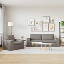 Sofa Sæt 2 pcs Gråbrun 222 x 80 x 82 cm Stof
