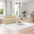 Sofa Sæt 2 pcs Creme 222 x 80 x 82 cm Stof