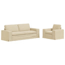 Sofa Sæt 2 pcs Creme 222 x 80 x 82 cm Stof