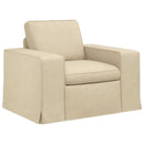 Sofa Sæt 2 pcs Creme 222 x 80 x 82 cm Stof