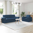 Sofa Sæt 2 pcs Blå 222 x 80 x 82 cm Stof