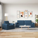 Sofa Sæt 2 pcs Blå 222 x 80 x 82 cm Stof