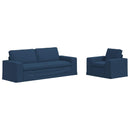 Sofa Sæt 2 pcs Blå 222 x 80 x 82 cm Stof