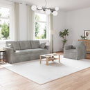 Sofa Sæt 2 pcs Lysegrå 198 x 78 x 80 cm Fløjl