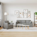 Sofa Sæt 2 pcs Lysegrå 198 x 78 x 80 cm Fløjl