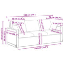 Sofa Sæt 2 pcs Lysegrå 198 x 78 x 80 cm Fløjl