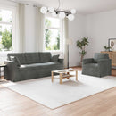 Sofa Sæt 2 pcs Mørkegrå 198 x 78 x 80 cm Fløjl