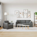 Sofa Sæt 2 pcs Mørkegrå 198 x 78 x 80 cm Fløjl
