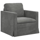 Sofa Sæt 2 pcs Mørkegrå 198 x 78 x 80 cm Fløjl