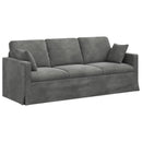 Sofa Sæt 2 pcs Mørkegrå 198 x 78 x 80 cm Fløjl