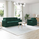 Sofa Sæt 2 pcs Mørkegrøn 198 x 78 x 80 cm Fløjl