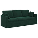 Sofa Sæt 2 pcs Mørkegrøn 198 x 78 x 80 cm Fløjl