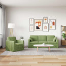 Sofa Sæt 2 pcs Lys grøn 198 x 78 x 80 cm Fløjl