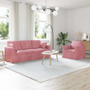 Sofa Sæt 2 pcs Lyserød 198 x 78 x 80 cm Fløjl