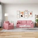 Sofa Sæt 2 pcs Lyserød 198 x 78 x 80 cm Fløjl