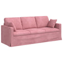 Sofa Sæt 2 pcs Lyserød 198 x 78 x 80 cm Fløjl