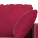 Sofa Sæt 2 pcs Vinrød 198 x 78 x 80 cm Fløjl