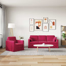 Sofa Sæt 2 pcs Vinrød 198 x 78 x 80 cm Fløjl