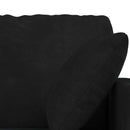 Sofa Sæt 2 pcs Sort 198 x 78 x 80 cm Fløjl