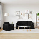 Sofa Sæt 2 pcs Sort 198 x 78 x 80 cm Fløjl