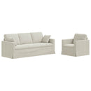 Sofa Sæt 2 pcs Creme 198 x 78 x 80 cm Fløjl