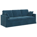 Sofa Sæt 2 pcs Blå 198 x 78 x 80 cm Fløjl