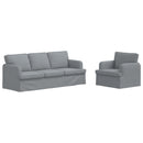 Sofa Sæt 2 pcs Lysegrå 201 x 80 x 85 cm Stof