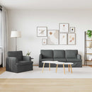 Sofa Sæt 2 pcs Mørkegrå 201 x 80 x 85 cm Stof
