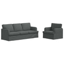 Sofa Sæt 2 pcs Mørkegrå 201 x 80 x 85 cm Stof