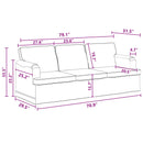 Sofa Sæt 2 pcs Mørkegrå 201 x 80 x 85 cm Stof