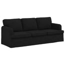 Sofa Sæt 2 pcs Sort 201 x 80 x 85 cm Stof