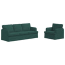Sofa Sæt 2 pcs Mørkegrøn 201 x 80 x 85 cm Stof