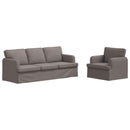 Sofa Sæt 2 pcs Gråbrun 201 x 80 x 85 cm Stof
