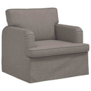 Sofa Sæt 2 pcs Gråbrun 201 x 80 x 85 cm Stof