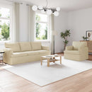 Sofa Sæt 2 pcs Creme 201 x 80 x 85 cm Stof