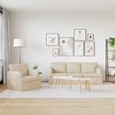 Sofa Sæt 2 pcs Creme 201 x 80 x 85 cm Stof
