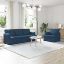 Sofa Sæt 2 pcs Blå 201 x 80 x 85 cm Stof