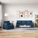 Sofa Sæt 2 pcs Blå 201 x 80 x 85 cm Stof