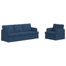 Sofa Sæt 2 pcs Blå 201 x 80 x 85 cm Stof
