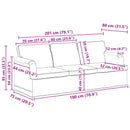 Sofa Sæt 2 pcs Blå 201 x 80 x 85 cm Stof