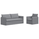 Sofa Sæt 2 pcs Lysegrå 196 x 82 x 85 cm Stof