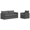 Sofa Sæt 2 pcs Mørkegrå 196 x 82 x 85 cm Stof