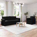 Sofa Sæt 2 pcs Sort 196 x 82 x 85 cm Stof