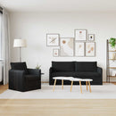 Sofa Sæt 2 pcs Sort 196 x 82 x 85 cm Stof