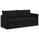 Sofa Sæt 2 pcs Sort 196 x 82 x 85 cm Stof